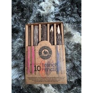 Nature Branch Colored Pencils | Eco Friendly Wooden Pencil Set | Desk Gift